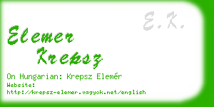 elemer krepsz business card